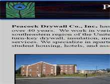 Tablet Screenshot of peacockdrywall.com